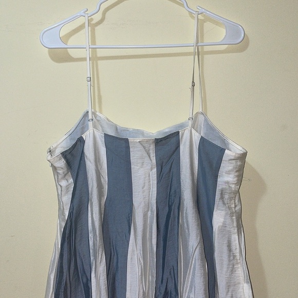 Womens New Madewell Petite Pleated Midi Dress in Stripe - Picture 15 of 15